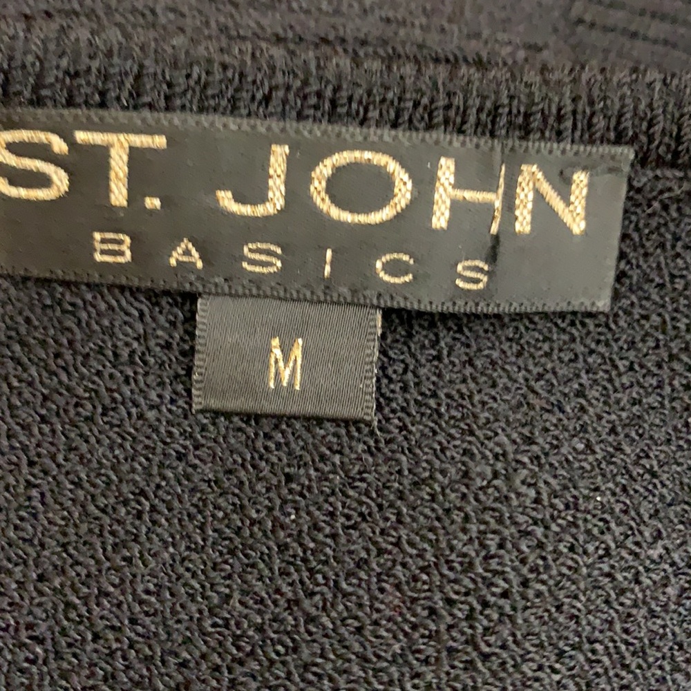 St. John Basic Black Sweater Tank Size Medium - image 4